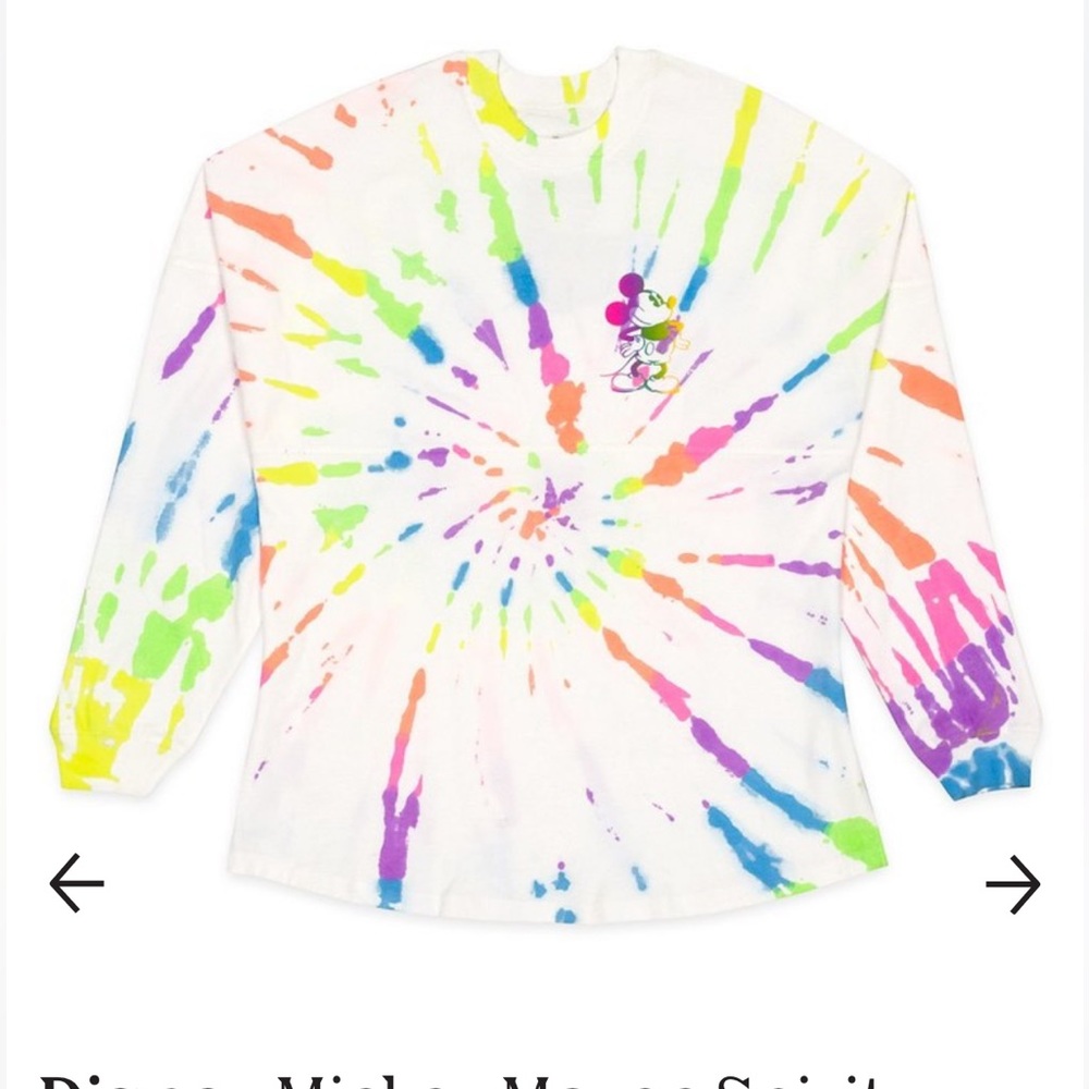 Disney Mickey Mouse Spirit Jersey for Adults Las Vegas size XL White w/Neon NWT